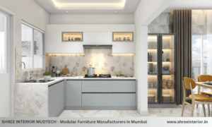 L Shaped Modular Kitchen for Your Home by Shree Interior Wudtech
