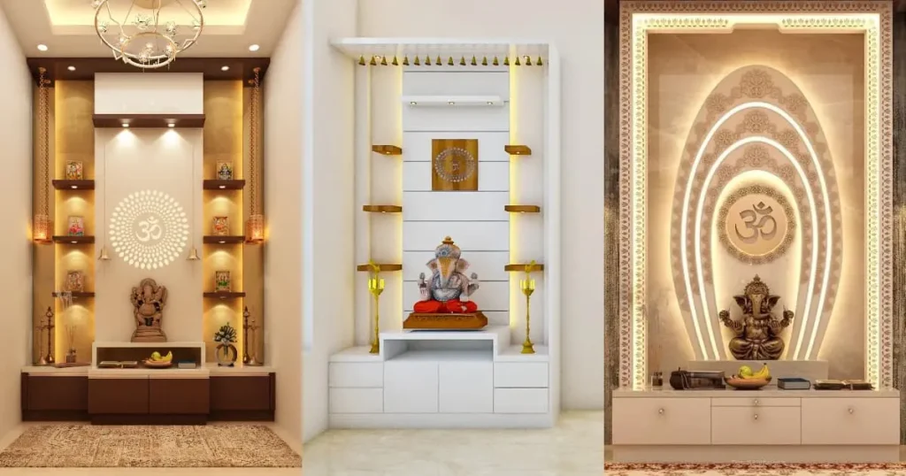 Latest Pooja Room Interior Design | Modern Wooden Pooja Unit Temple Design