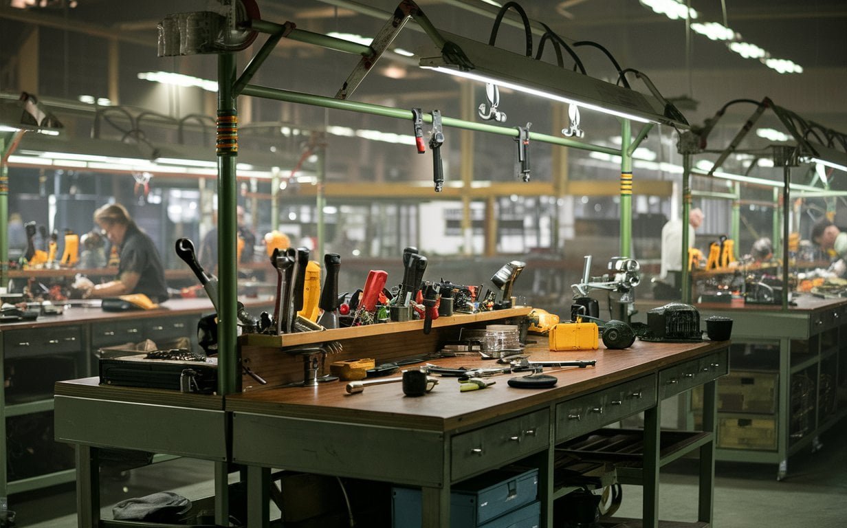 Industrial Workbenches for Warehouses and Manufacturing Plants