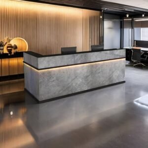 Stylish Reception Desk jo har visitor ko feel karaye