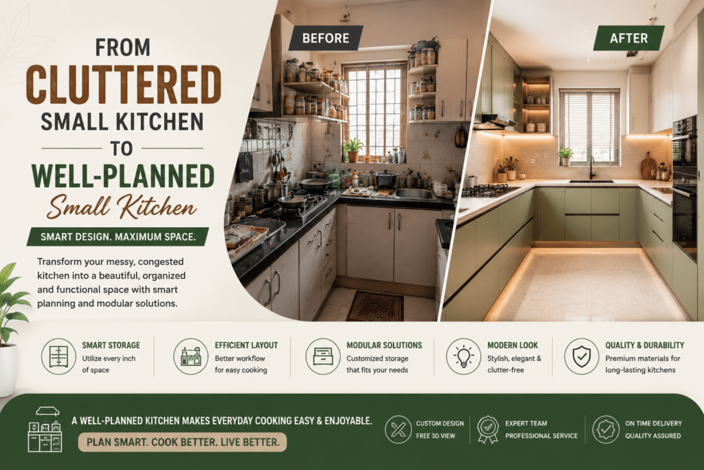 Cluttered Small Kitchen